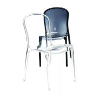 Victoria Polycarbonate Modern Dining Chair Transparent Black ISP033-TBLA - 5