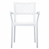 Bella Dining Arm Chair White ISP040-WHI - 1