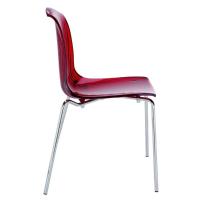 Allegra Indoor Dining Chair Transparent Red ISP057-TRED - 4