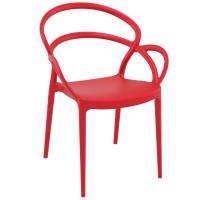 Mila Dining Arm Chair Red ISP085-RED