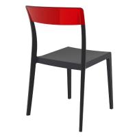 Flash Dining Chair Black with Transparent Red ISP091-BLA-TRED - 1