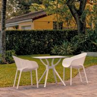 Sky Dining Set with 2 Arm Chairs White ISP1024S-WHI