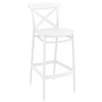 Sky Cross Square Bar Set with 2 Barstools White ISP1165S-WHI - 1