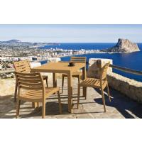 Ares Resin Square Outdoor Dining Set 5 Piece with Side Chairs Cafe Latte ISP1641S-TEA - 13