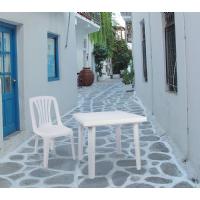 Cuadra Resin Square Outdoor Table 31 inch White ISP165-WHI - 1