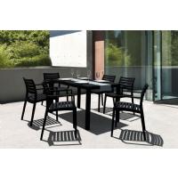 Artemis Resin Rectangle Outdoor Dining Set 7 Piece with Arm Chairs Dark Gray ISP1862S-DGR - 3