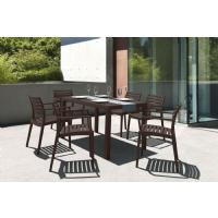 Artemis Resin Rectangle Outdoor Dining Set 7 Piece with Arm Chairs Dark Gray ISP1862S-DGR - 5