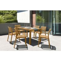Artemis Resin Rectangle Outdoor Dining Set 7 Piece with Arm Chairs White ISP1862S-WHI - 9