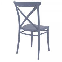Cross Resin Outdoor Chair Dark Gray ISP254-DGR - 1