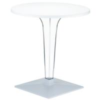Ice Round Dining Table White Top 24 inch. ISP500-WHI