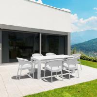 Vegas Outdoor Dining Table Extendable from 70 to 86 inch White ISP774-WH - 33