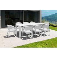 Panama Extendable Patio Dining Set 9 piece White ISP8083S-WH - 5