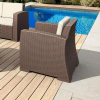 Monaco Wickerlook Club Chair Brown with Cushion ISP831-BR - 1