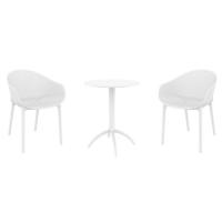 Sky Bistro Set with Octopus 24" Round Table White S102160-WHI