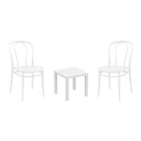 Victor Conversation Set with Ocean Side Table White S252066-WHI