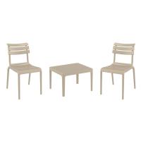 Helen Conversation Set with Sky 24" Side Table Taupe S284109-DVR